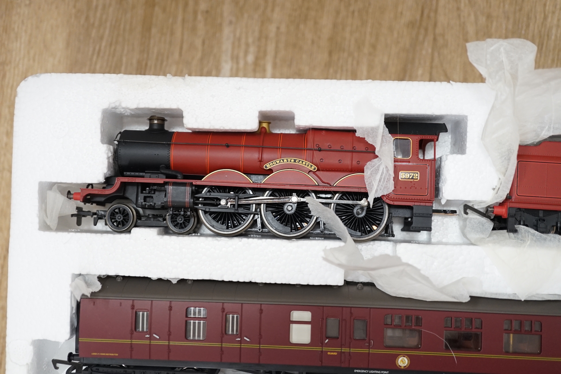 A Hornby 00 gauge Hogwarts Express Electric Train Set (R1033) from Harry Potter and the Chamber of Secrets